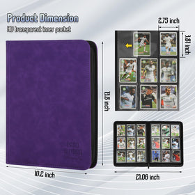 Arkeiliy trading card binder with 540-pocket pages keeps collection organized on the go