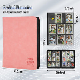 Arkeiliy binder interior shows double sided sleeves with high visibility and easy browsing