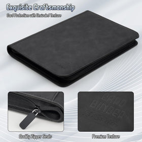 Arkeiliy binder interior with dual-sided sleeves enables organized card display.