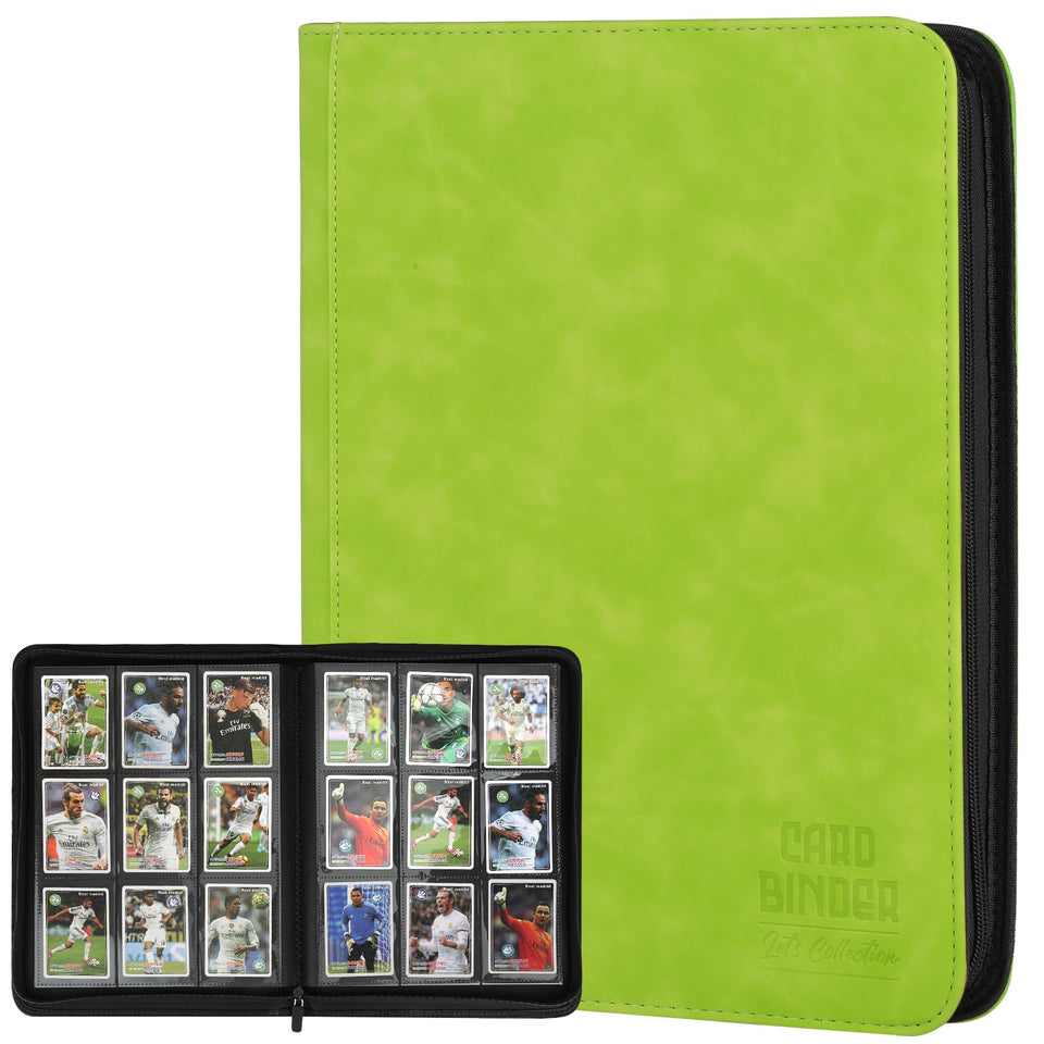 Arkeiliy trading card binder outside cover with premium PU leather finish for durability.