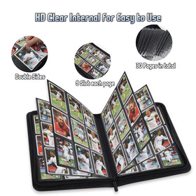 Clear sleeves enable effortless display of your collection