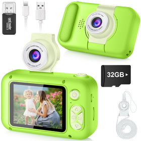 ARNSSIEN Kids Camera with 180 degree flip lens for versatile selfies and multi angle shots