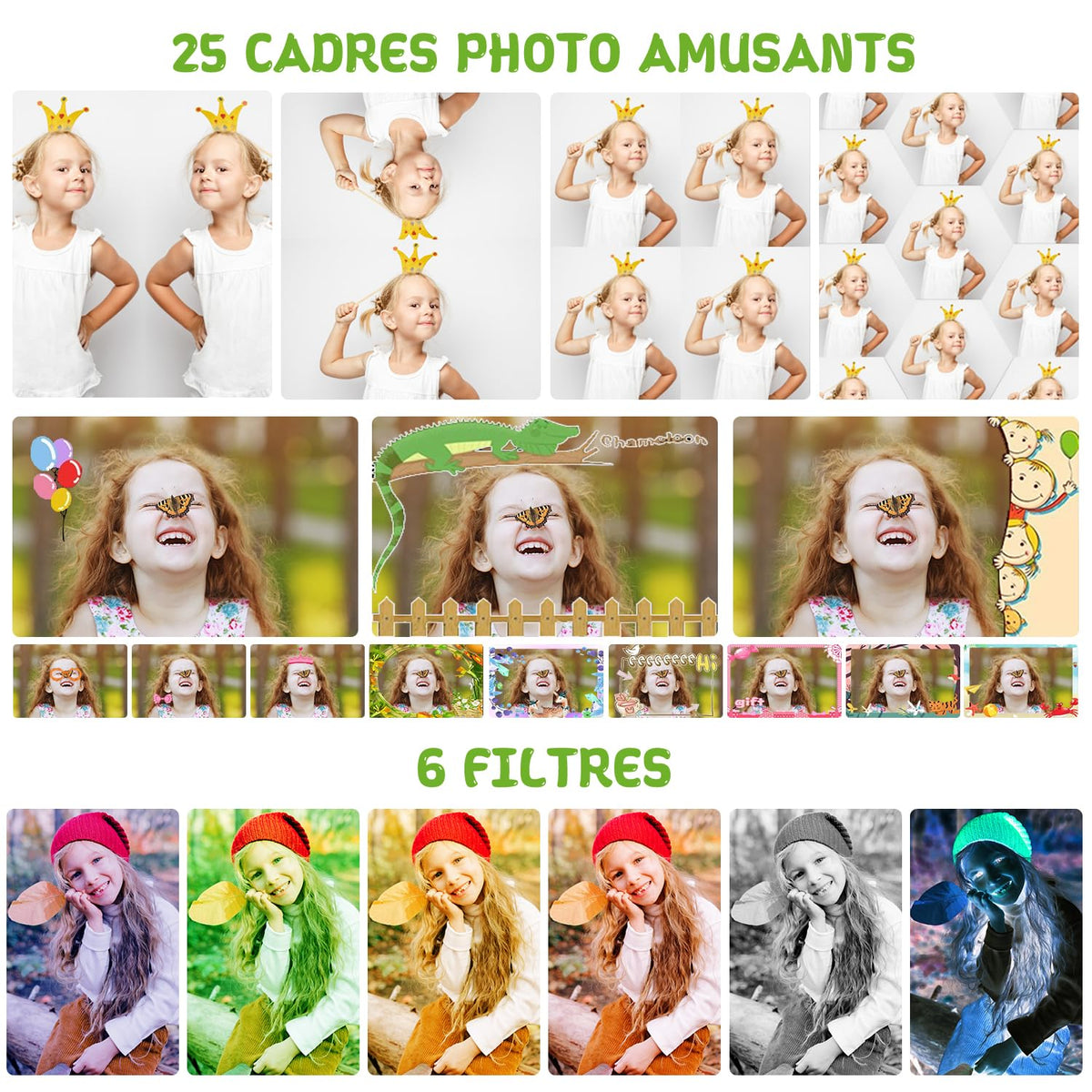 ARNSSIEN Kids Camera battery life supports 2 4 hours of playtime