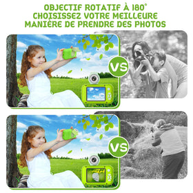 ARNSSIEN Kids Camera showing 31 frames and 10 puzzle games for creativity
