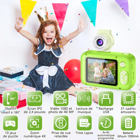 ARNSSIEN Kids Camera 2.4 inch IPS screen for bright kid friendly viewing and framing