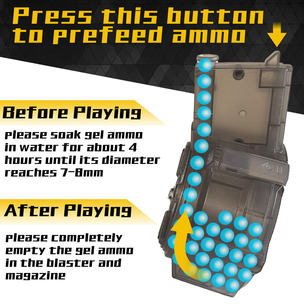AROBEF Gel Splat Blaster accessories kit enhances setup for missions.
