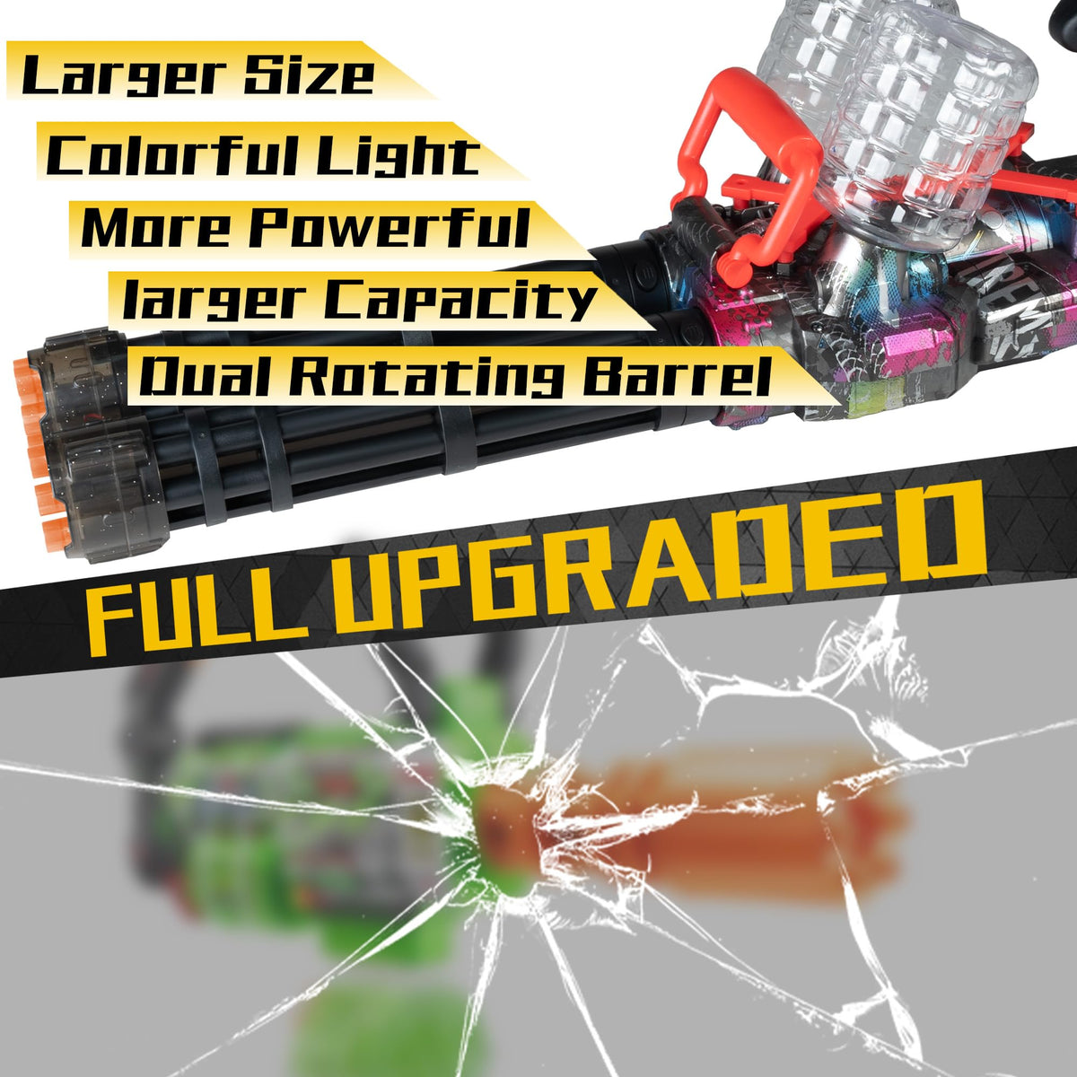AROBEF Gel Splat Blaster action shot shows fast, fun target practice