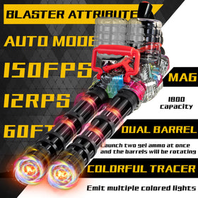 AROBEF Gel Splat Blaster LED flash adds visual excitement during battles