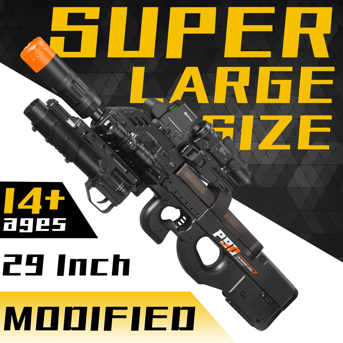 AROBEF Gel Splat Blaster in semi-auto manual mode preserves power during play.