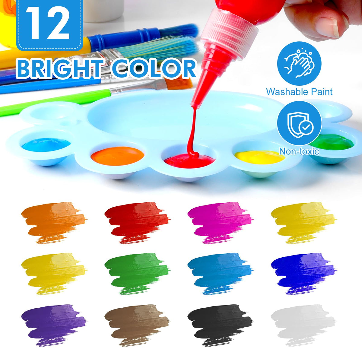 AROIC waterproof paint smock keeps clothing protected during messy mini art sessions.