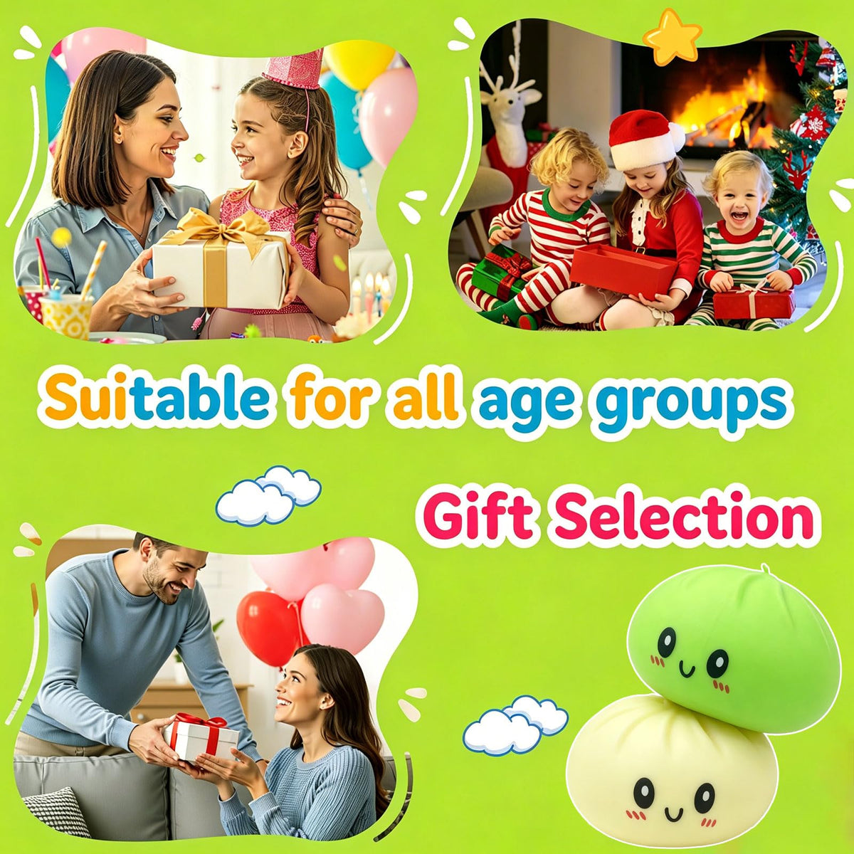 ARO X MATI Dumpling Squishy suitable for kids, teens and adults