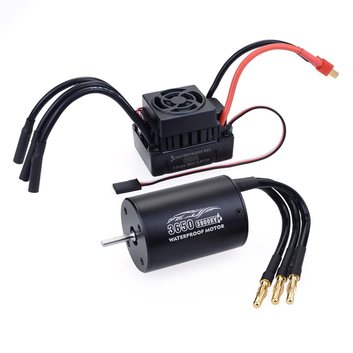ARRAROWN 3650-3900KV motor for efficient power in RC cars.