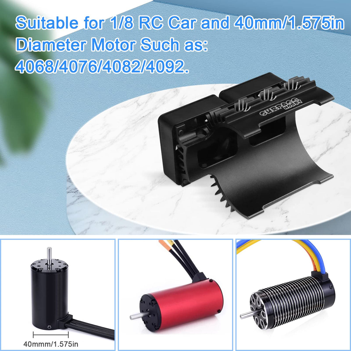 ARRAROWN 40mm motor heatsink for brushless RC motors