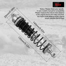 ARRAROWN front shocks 112mm with threaded design for precise spring tuning.