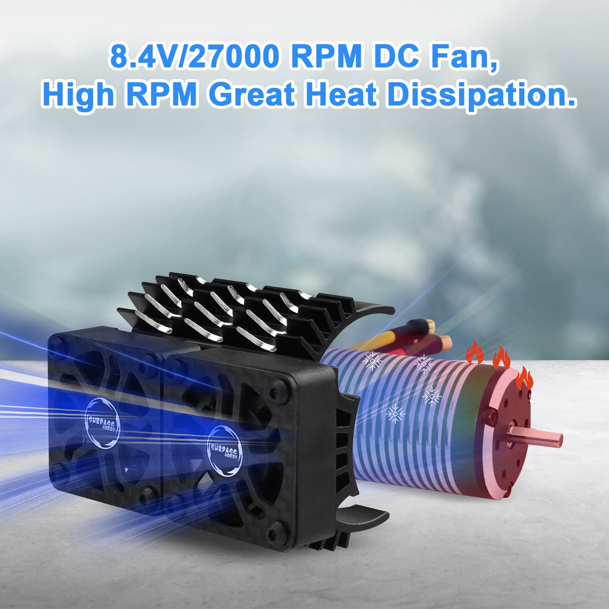 ARRAROWN carbon covers for RC motor cooling fans