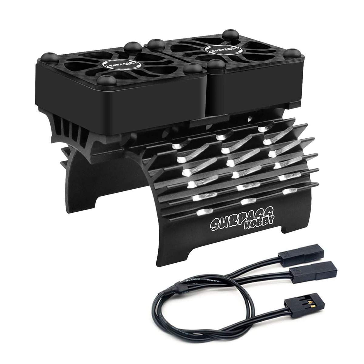 ARRAROWN dual 30mm RC motor cooling fans with heatsink for 40mm motors