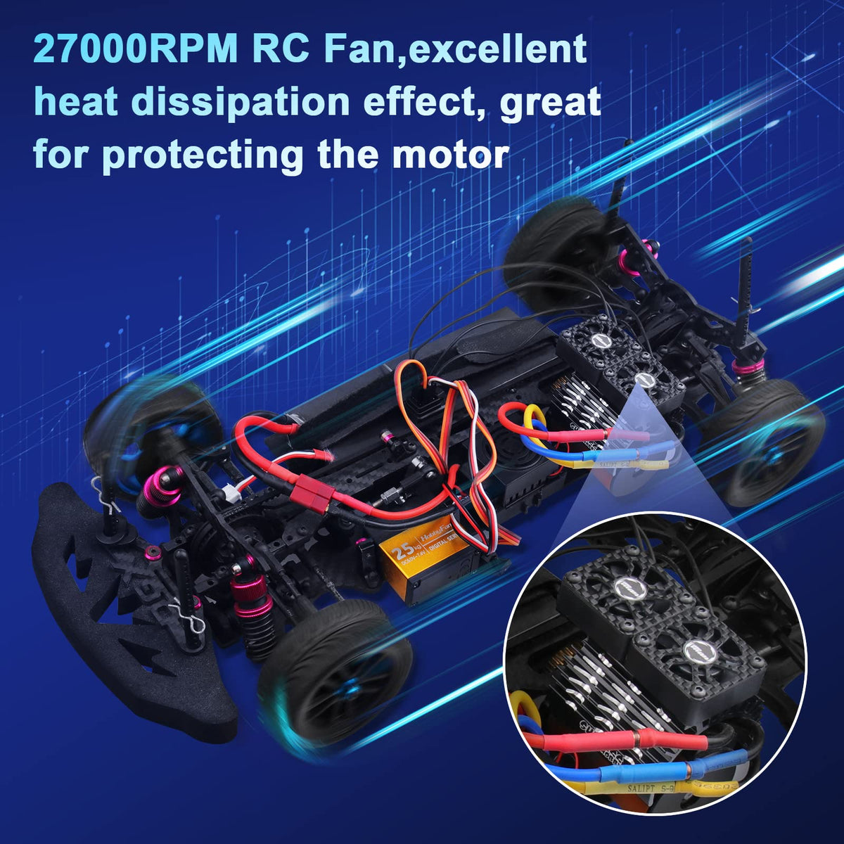 ARRAROWN extension cable for RC fan installation