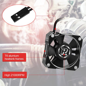 ARRAROWN RC motor cooling fan blades close-up highlighting fast airflow