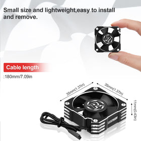 ARRAROWN RC motor cooling fan reverse polarity protected plug highlight