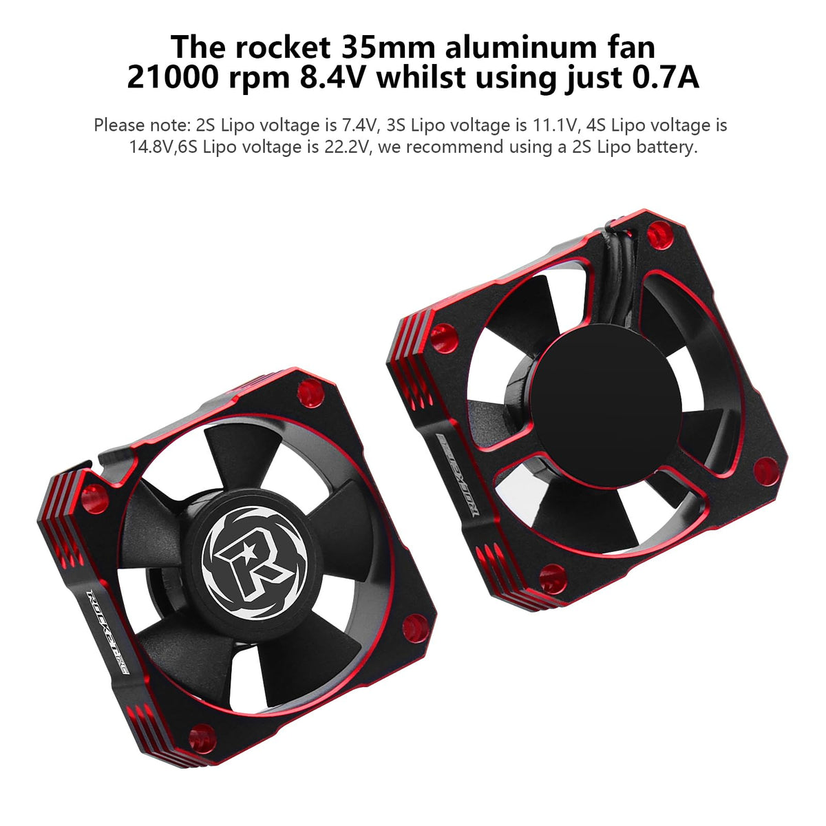 ARRAROWN 35mm cooling fan front view highlighting compact size and airflow