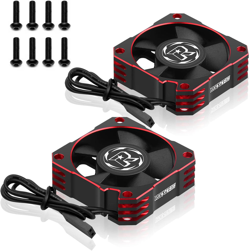 ARRAROWN 35mm cooling fan angled view shows red-black styling and cooling performance