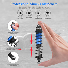 ARRAROWN RC shock pre-oiled seal design, leak-free performance.