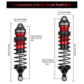 ARRAROWN rear shocks displayed, designed for heavy-duty off-road performance.