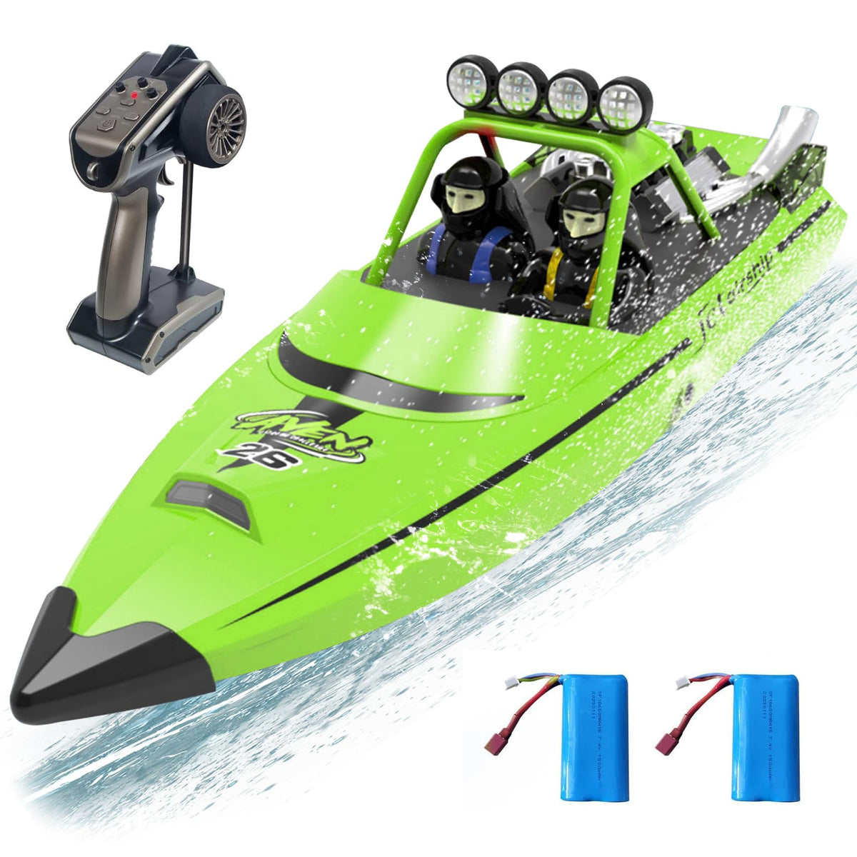 ARRIS Fast RC Jet Boat front view showing weedless jet propulsion for shallow water