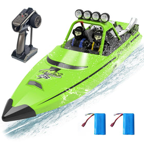 ARRIS Fast RC Jet Boat front view showing weedless jet propulsion for shallow water