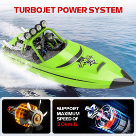 ARRIS Fast RC Jet Boat side view highlighting durable ABS construction