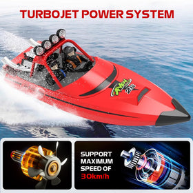 ARRIS RC jet boat with LED lighting for night-time fun