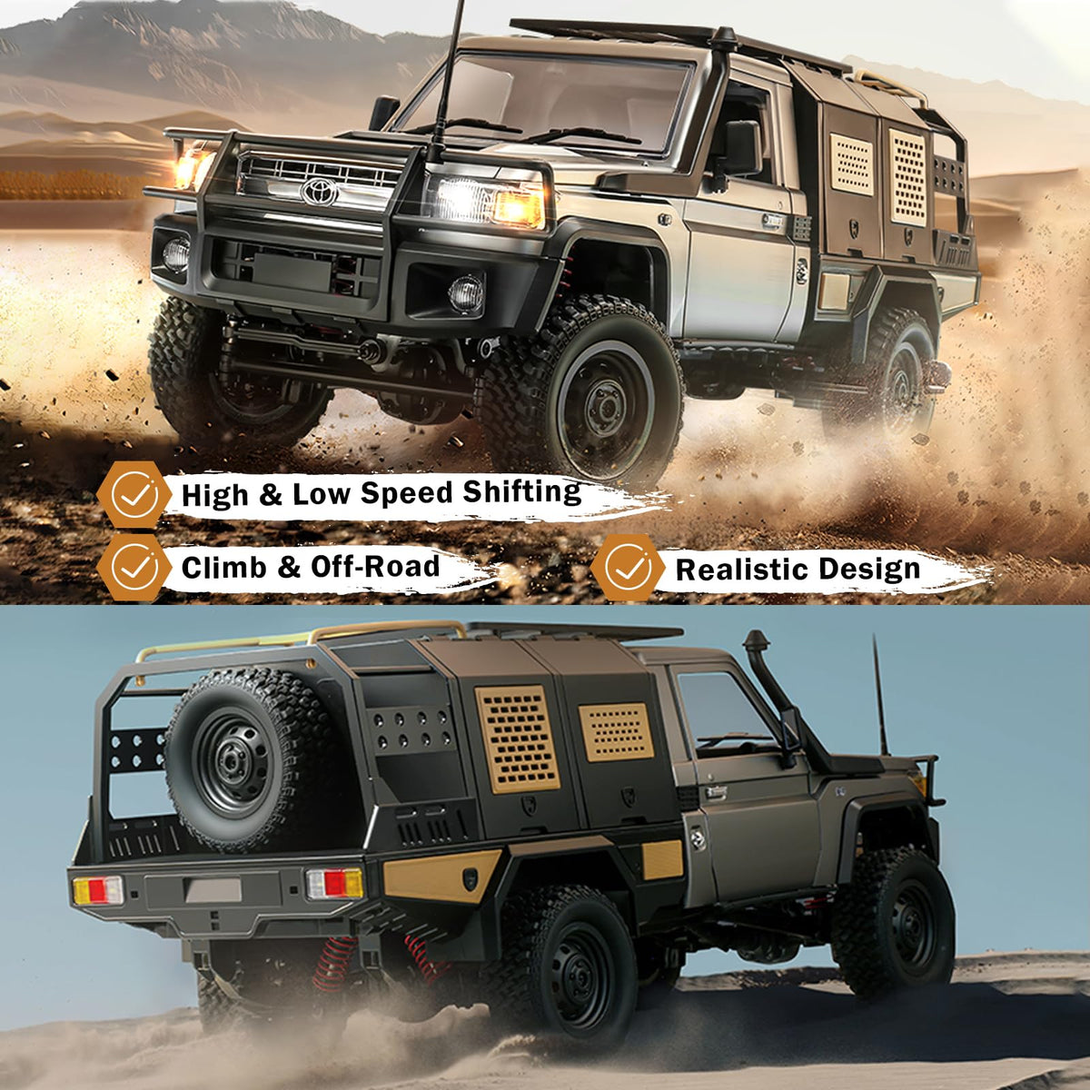 ARRIS MN82S crawler rear view reveals authentic detailing and durability.