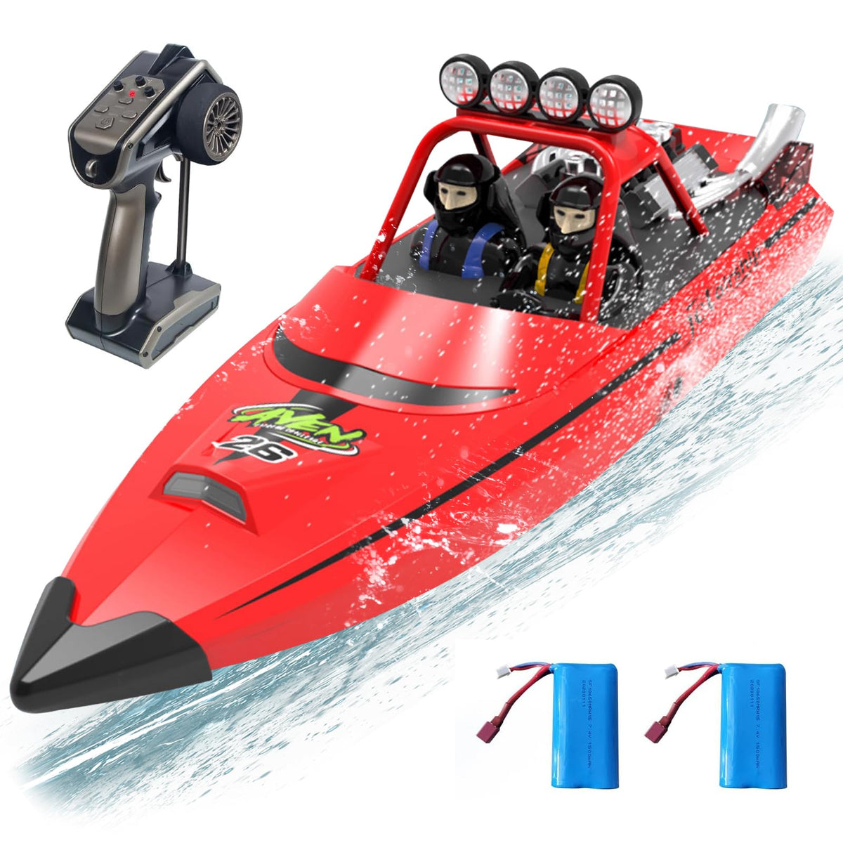 ARRIS Fast RC Jet Boat shows self-righting capability for quick recovery during play