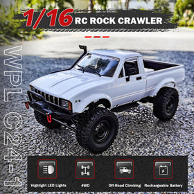 ARRIS WPL C24-1 RC rock crawler rear view highlights durable bumper and drivetrain access