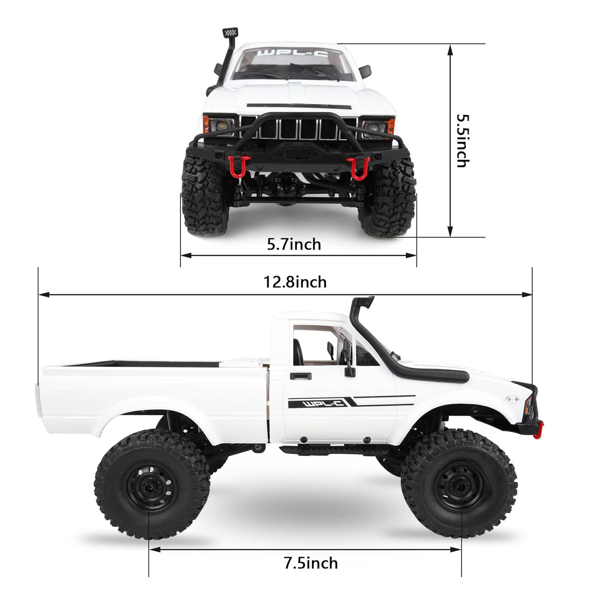 ARRIS WPL C24-1 wheel and tire closeup for stable traction on varied terrain