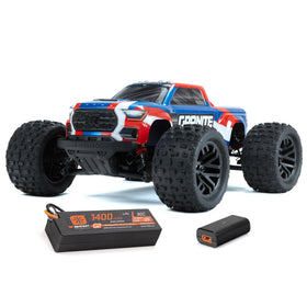 ARRMA Granite GROM blue body clip shows secure body attachment for quick field changes.