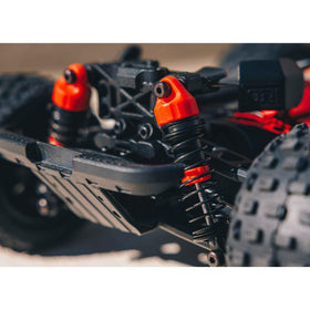 ARRMA Granite GROM rugged front bumper shields the truck during impacts.