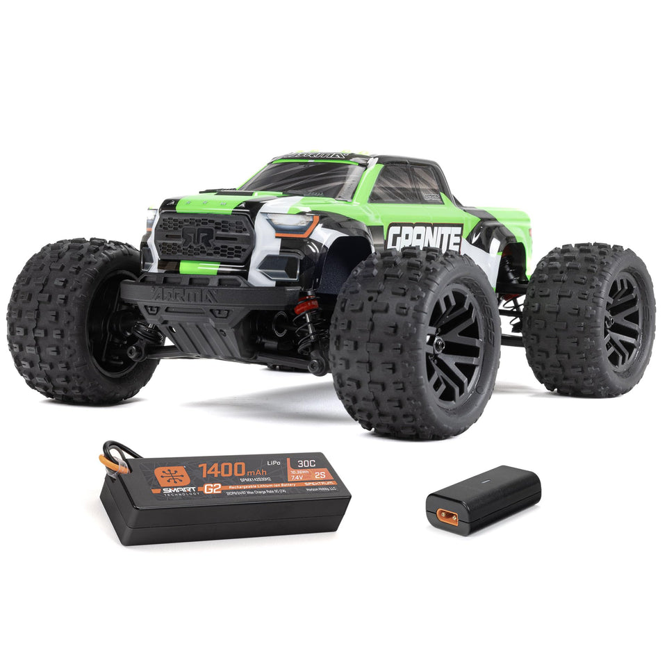 ARRMA Granite GROM green body on 1/18 scale for portable bashing