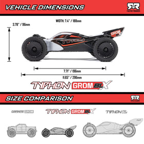 ARRMA Typhon GROM 4x4 shown without battery or charger included