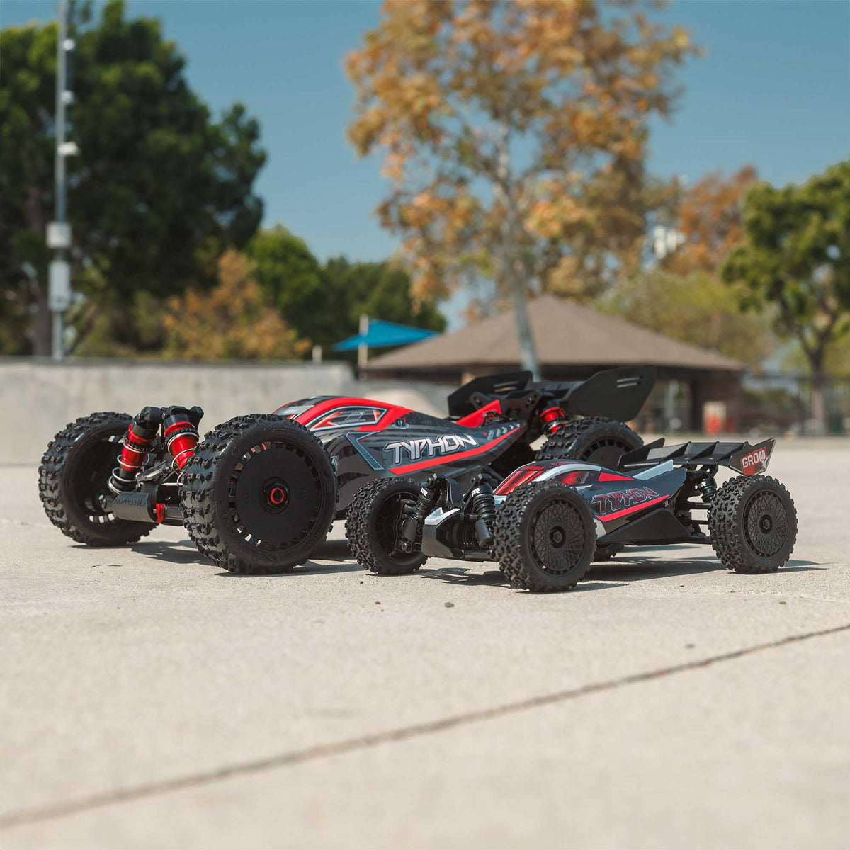 ARRMA Typhon GROM 4x4 RC controller for precise throttle