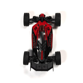 ARRMA Typhon GROM 4x4 top view reveals compact footprint ideal for tabletop tracks