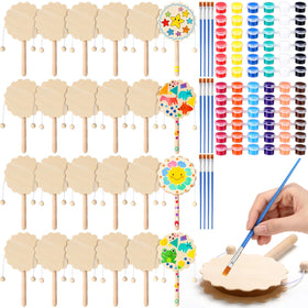 Arrowbash blank wooden rattle set, ready for customization.