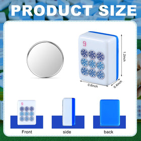 Arrowbash blue back mahjong tiles highlighting vibrant design and durability.