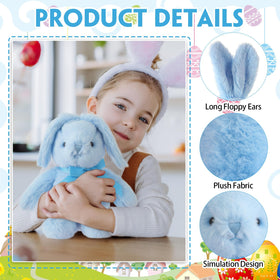 Arrowbash green bunny plush features fluffy texture, perfect for Easter decor and play.