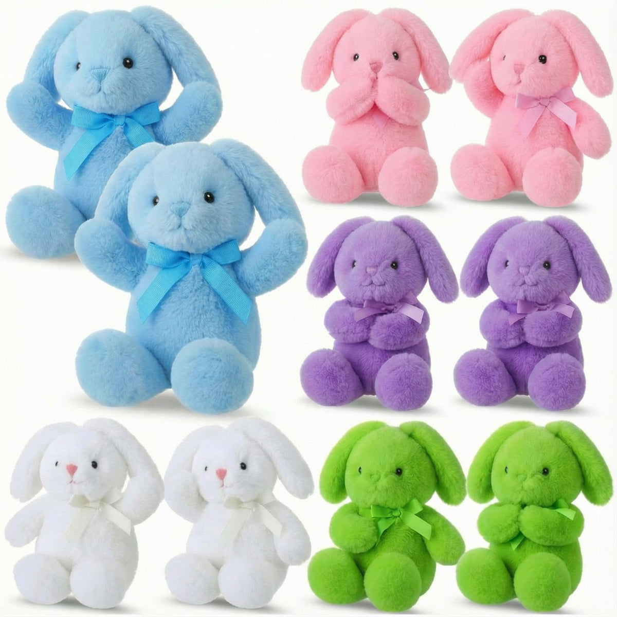 Arrowbash pink Easter bunny plush with soft fur, ideal for bedtime cuddles.