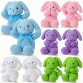 Arrowbash pink Easter bunny plush with soft fur, ideal for bedtime cuddles.