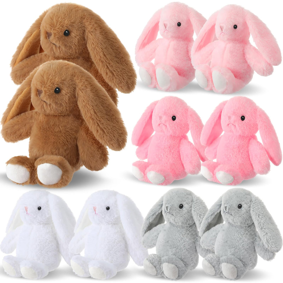 Arrowbash Easter bunny set of 10 in pink tones for festive decor and gifts.