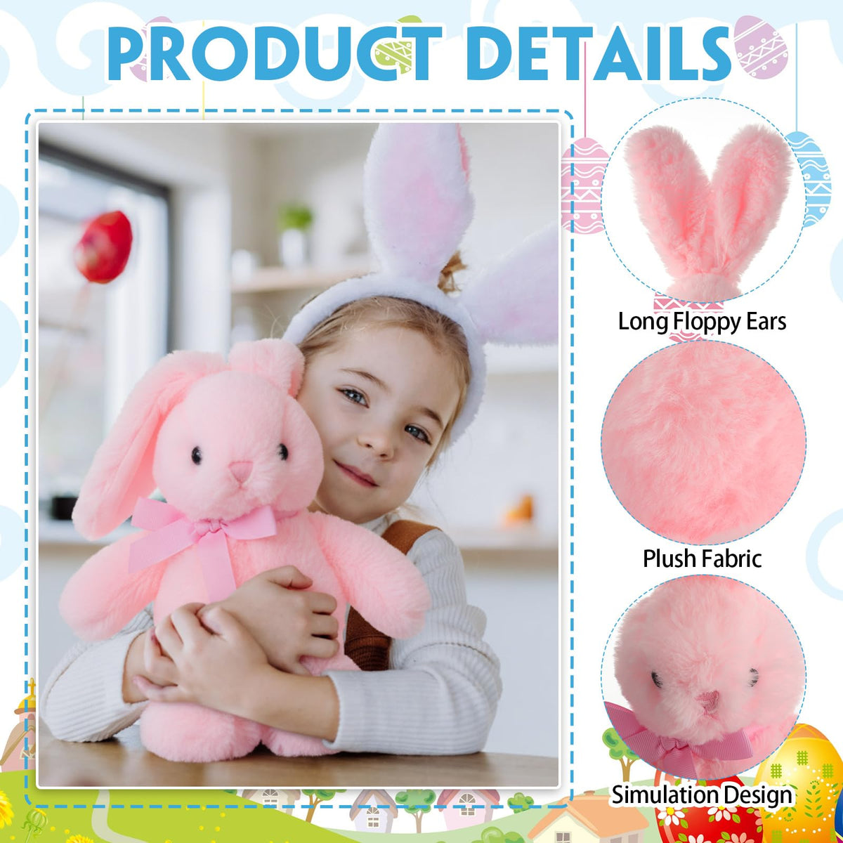 Arrowbash plush bunny with bright eyes adds festive charm to Easter baskets.