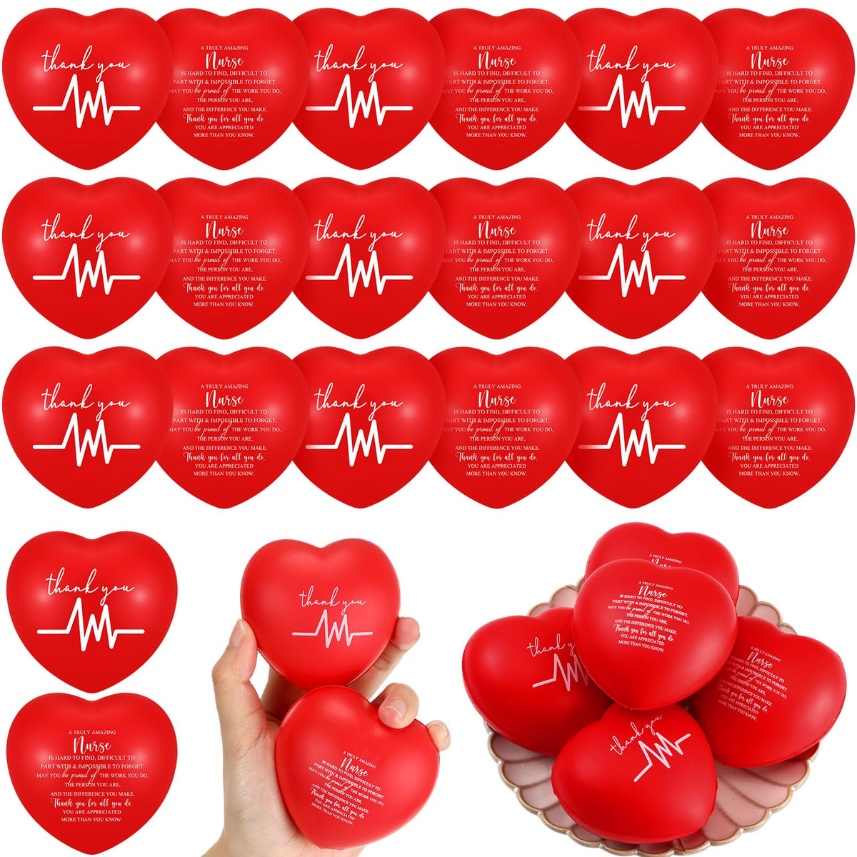 Arrowbash heart-shaped stress ball for nurses, compact and portable for bedside use