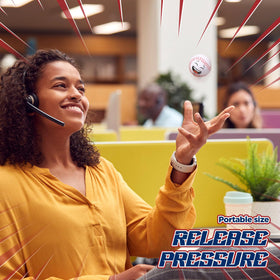 Arrowbash mini baseball stress ball with a cool face for on-the-go relief.